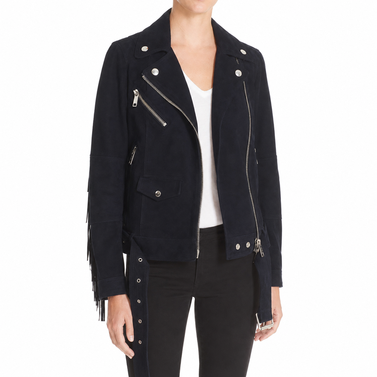Women’s Nubuck Leather Biker Jacket
