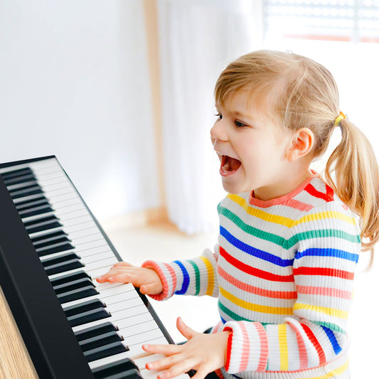 NNECW 61-Key Folding Piano Keyboard with Full Size Keys & Music Stand | ImportedPH