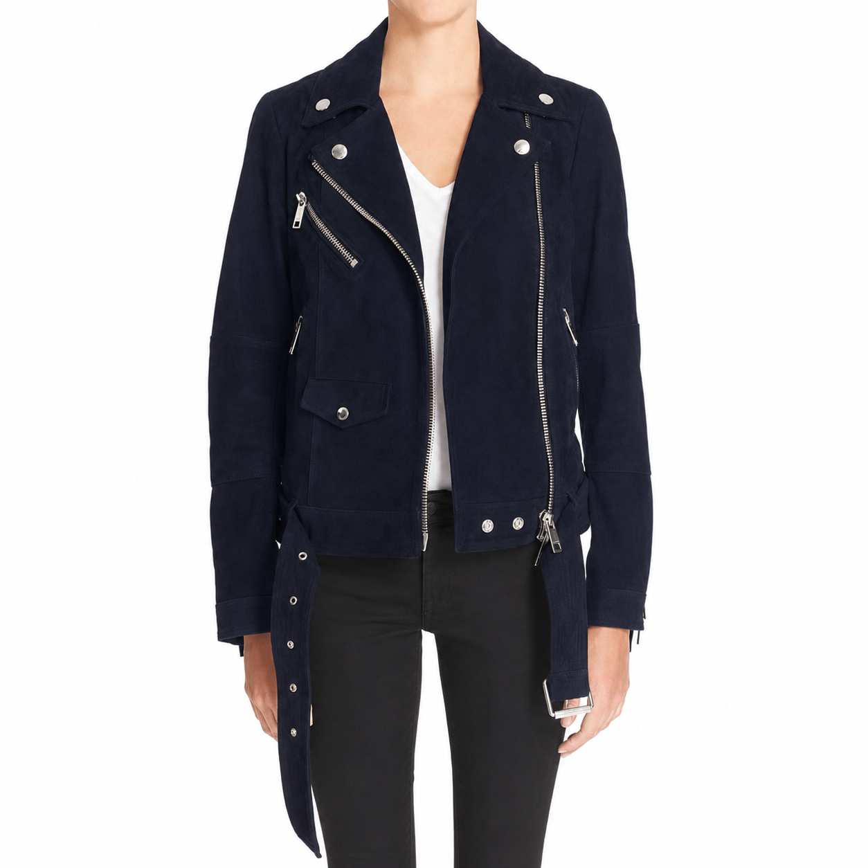 Women’s Nubuck Leather Biker Jacket