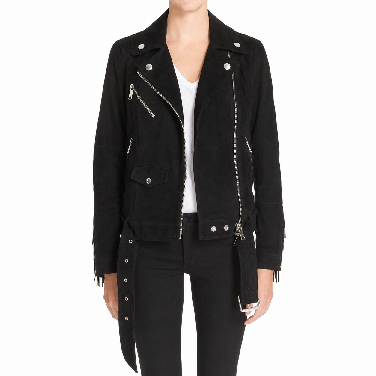 Women’s Nubuck Leather Biker Jacket