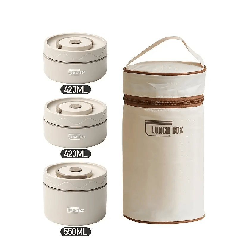Lunch Box Set with Insulated Stainless Steel (3-Layer)