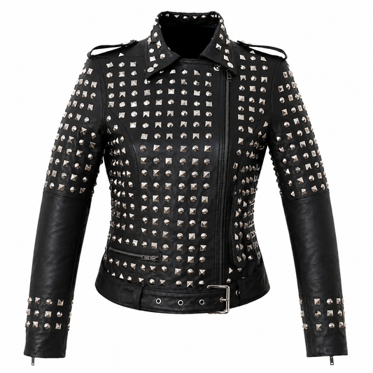 Women’s Studded Leather Jacket