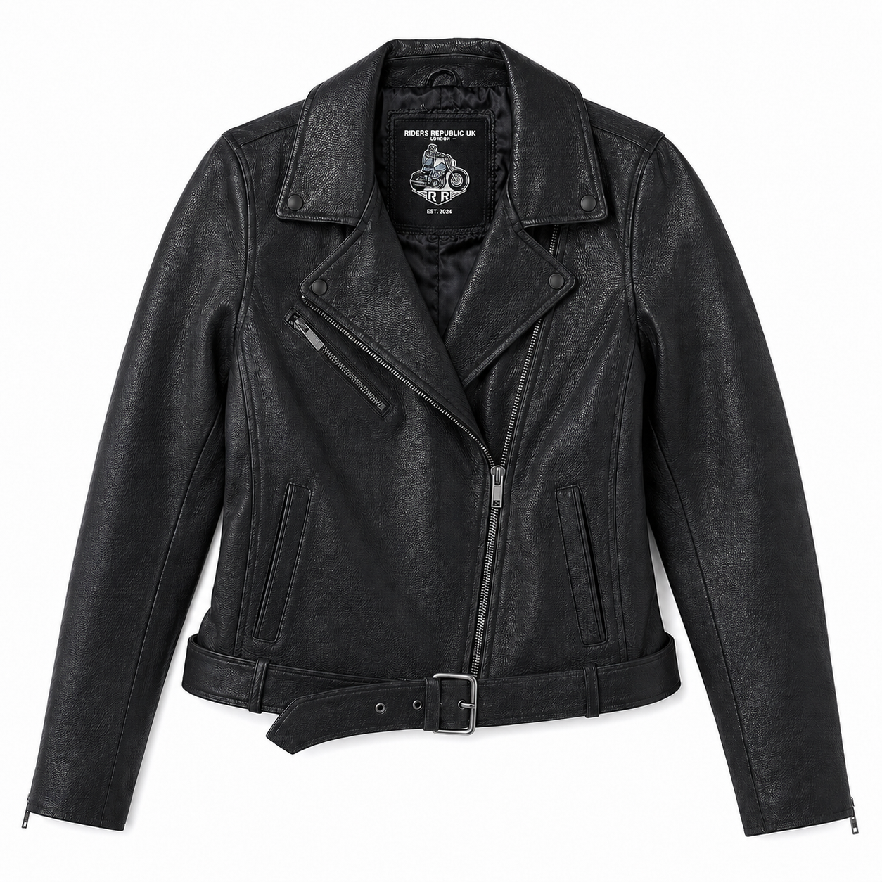 Women’s Black Leather Biker Jacket