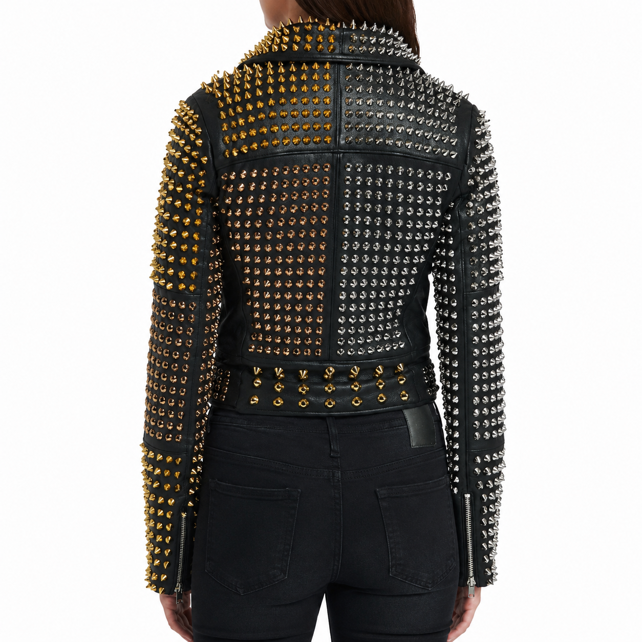 Women’s Studded Leather Jacket