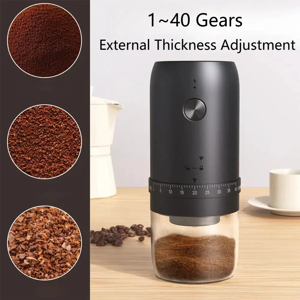 BrewMaster™ Adjustable Burr Coffee Grinder | 40-Level Precision