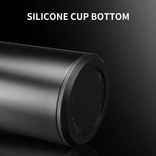 Smart Thermos Bottle–Temperature Display Leakproof Design 500ml Black