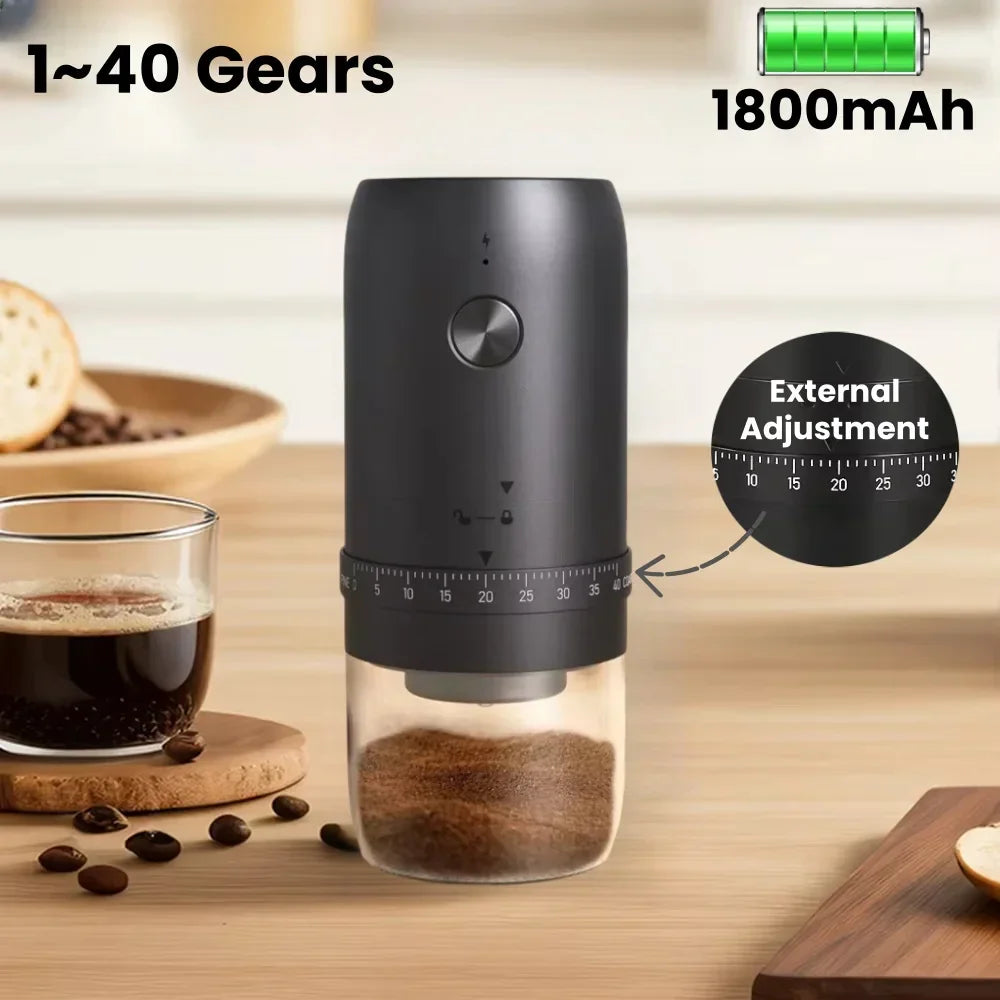 BrewMaster™ Adjustable Burr Coffee Grinder | 40-Level Precision