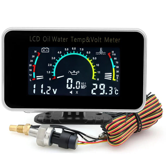 3-in-1 LCD Oil & Temp Gauge