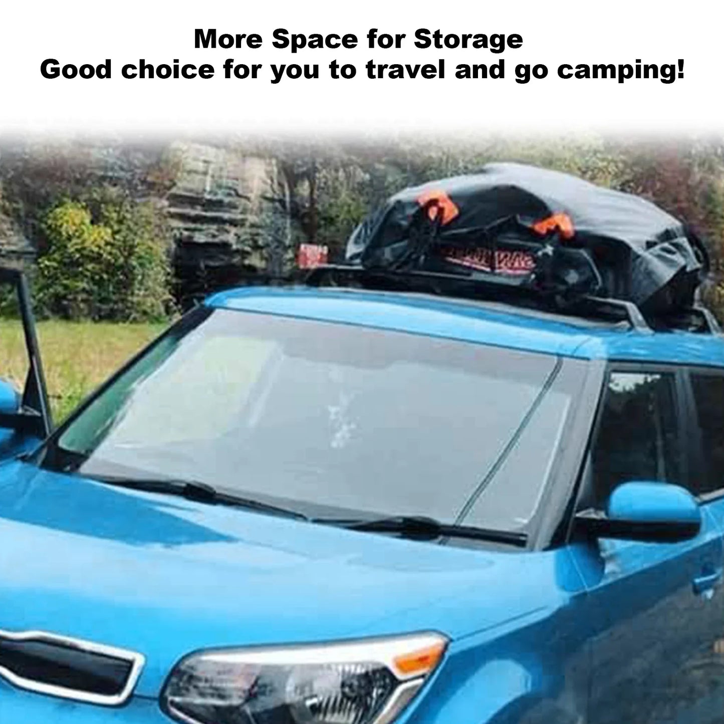 Waterproof Car Roof Cargo Bag 425L Universal Travel Storage Carrier Black