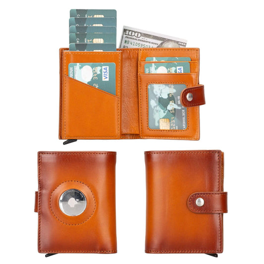 Douglas Genuine Leather Pop-Up Wallet with AirTag Slot - RFID Blocking Cardholder | ImportedPH