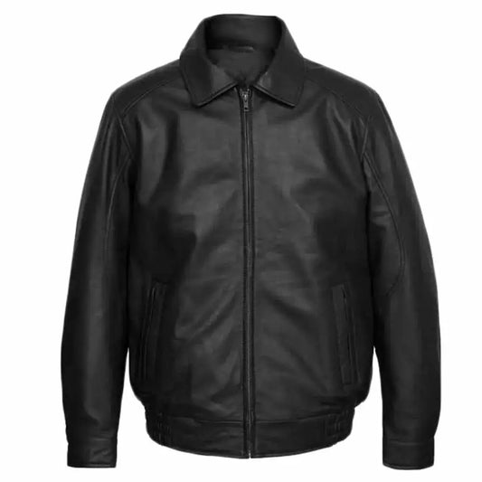 Premium Men's Genuine Cowhide Leather Bomber Jacket — Slim Fit | ImportedPH