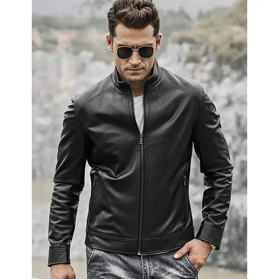 Men’s Leather Biker Jacket