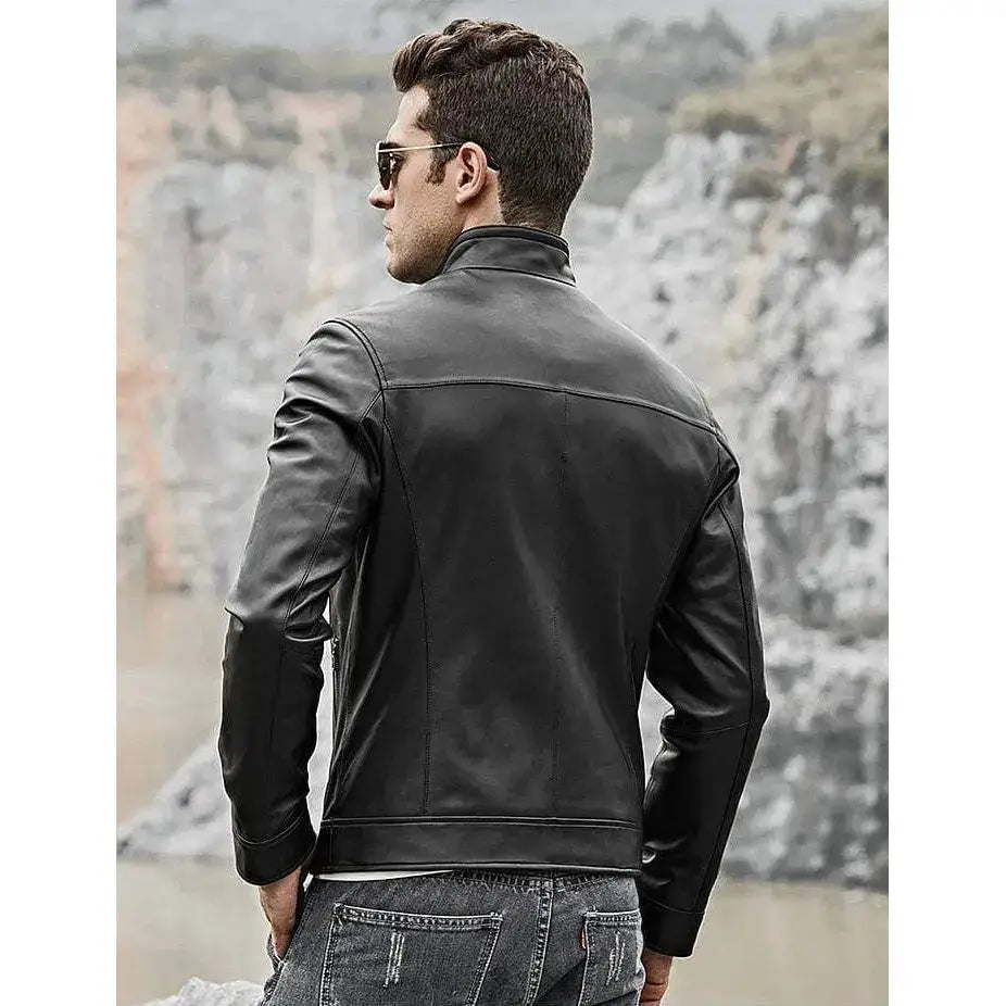 Men’s Leather Biker Jacket