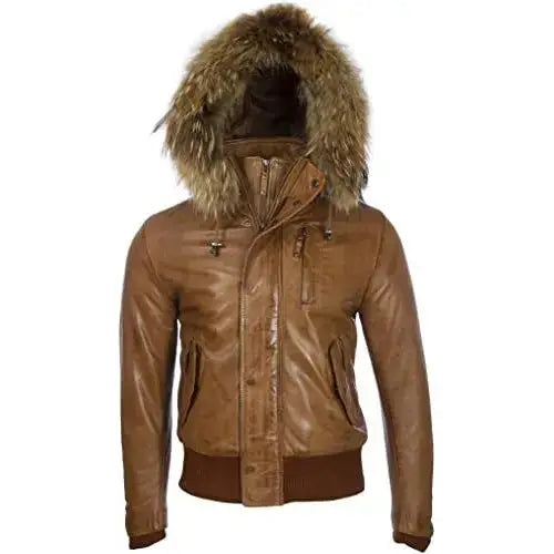 Men’s Nappa Leather Bomber Jacket
