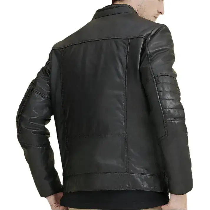 Men’s Moto Biker Leather Jacket