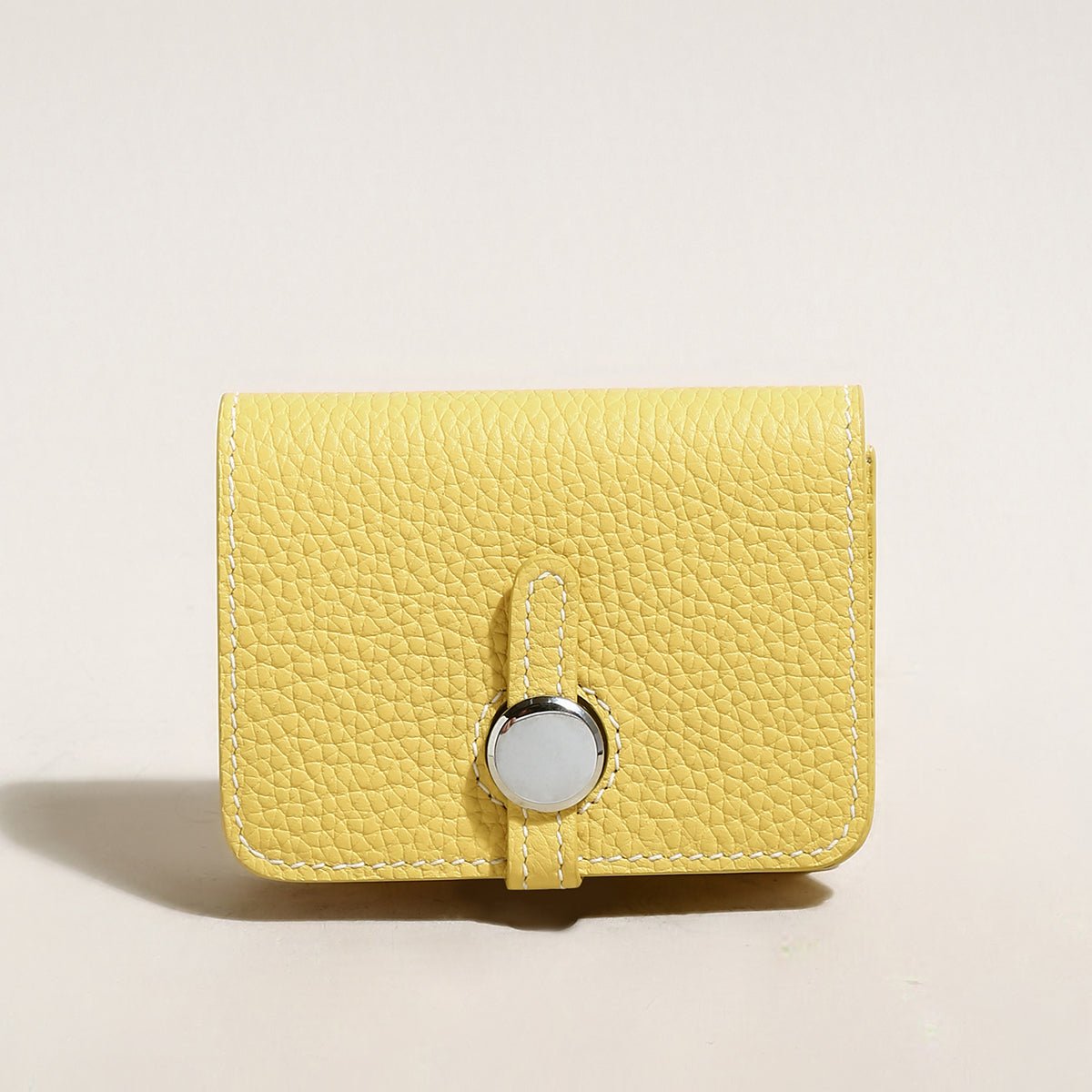 Slim Leather Wallet with Detachable Strap – Pebble-Grain Mini Crossbody Wallet & Clutch