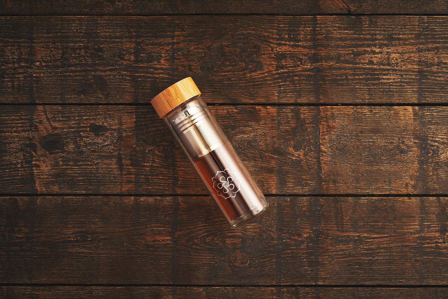 The Fortune Glass Tea Bottle with Protective Case
