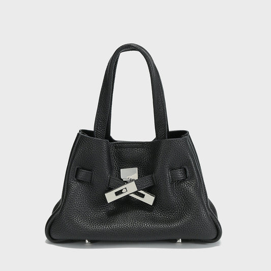 Togo Leather Structured Tote – Premium Handbag with Turn-Lock Belt & Dual Straps | ImportedPH