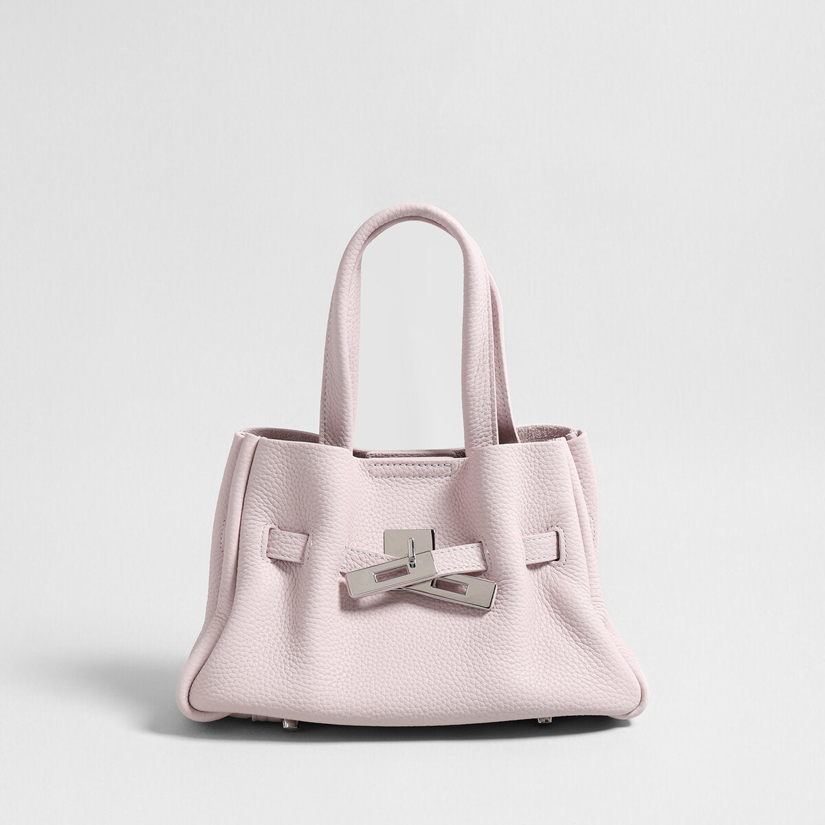 Togo Leather Structured Tote – Premium Handbag with Turn-Lock Belt & Dual Straps