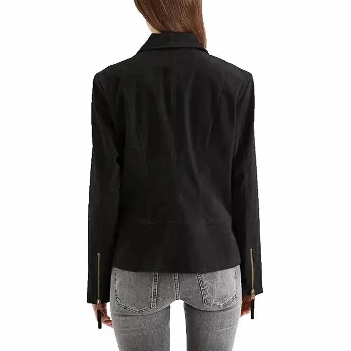 Women’s Black Suede Leather Jacket